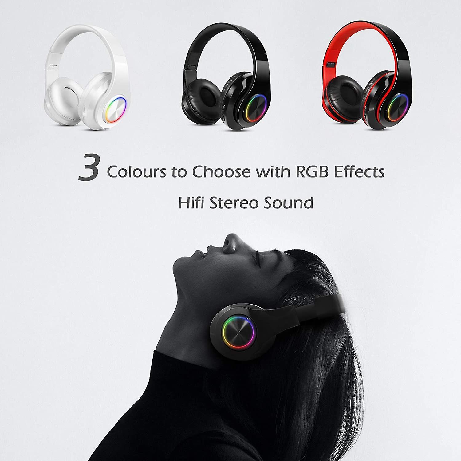 Chronus B39 Wireless Bluetooth Headphones， with Built in Mic  for Iphone Mobile Ipad Android Pc Black