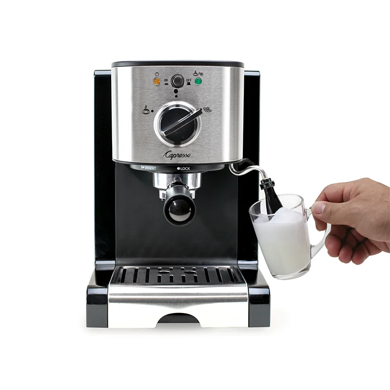 Capresso 116.04 Pump Espresso and Cappuccino Machine EC100， Black and Stainless