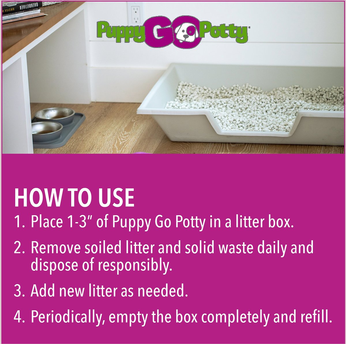 Puppy Go Potty Natural Paper Fiber Dog Litter