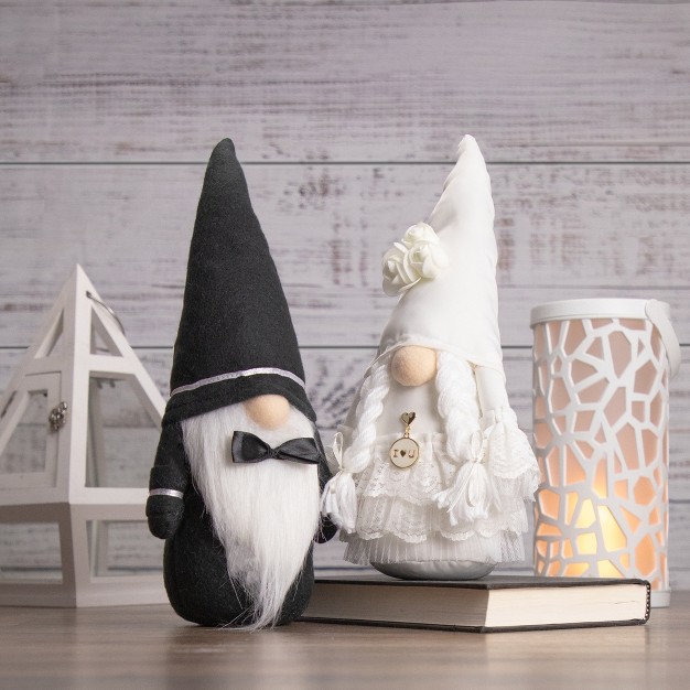 Black And White Wedding Day Groom Gnome