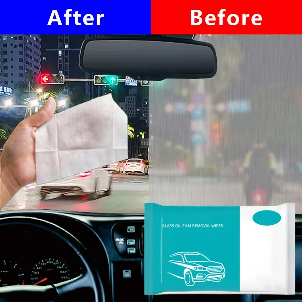 (🎄CHRISTMAS SALE NOW-48% OFF) Car Glass Oil Film Removal Wipes(BUY