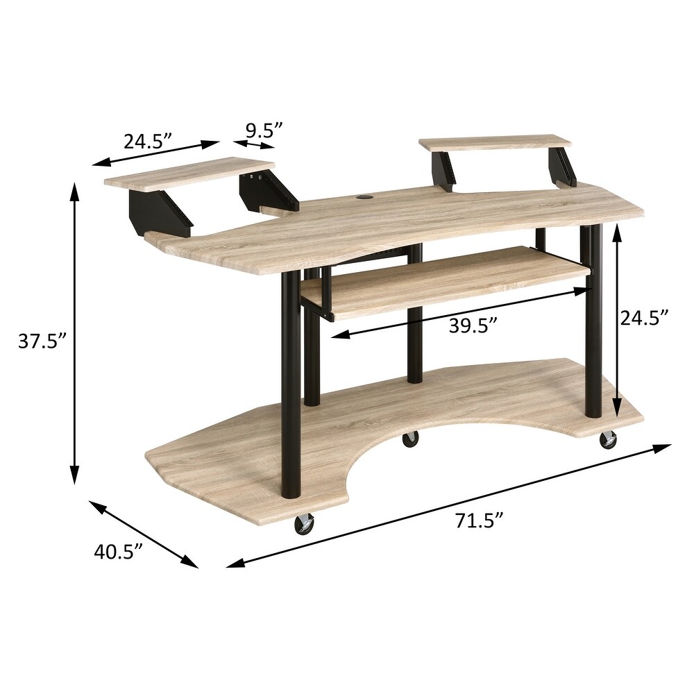 Detroit Music Recording Studio Desk with Keyboard Tray