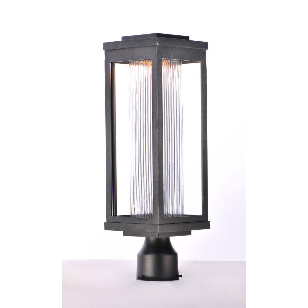 Maxim Lighting Salon 6 in. Wide 1-Light Outdoor Black Integrated LED Post Light 55900CRBK