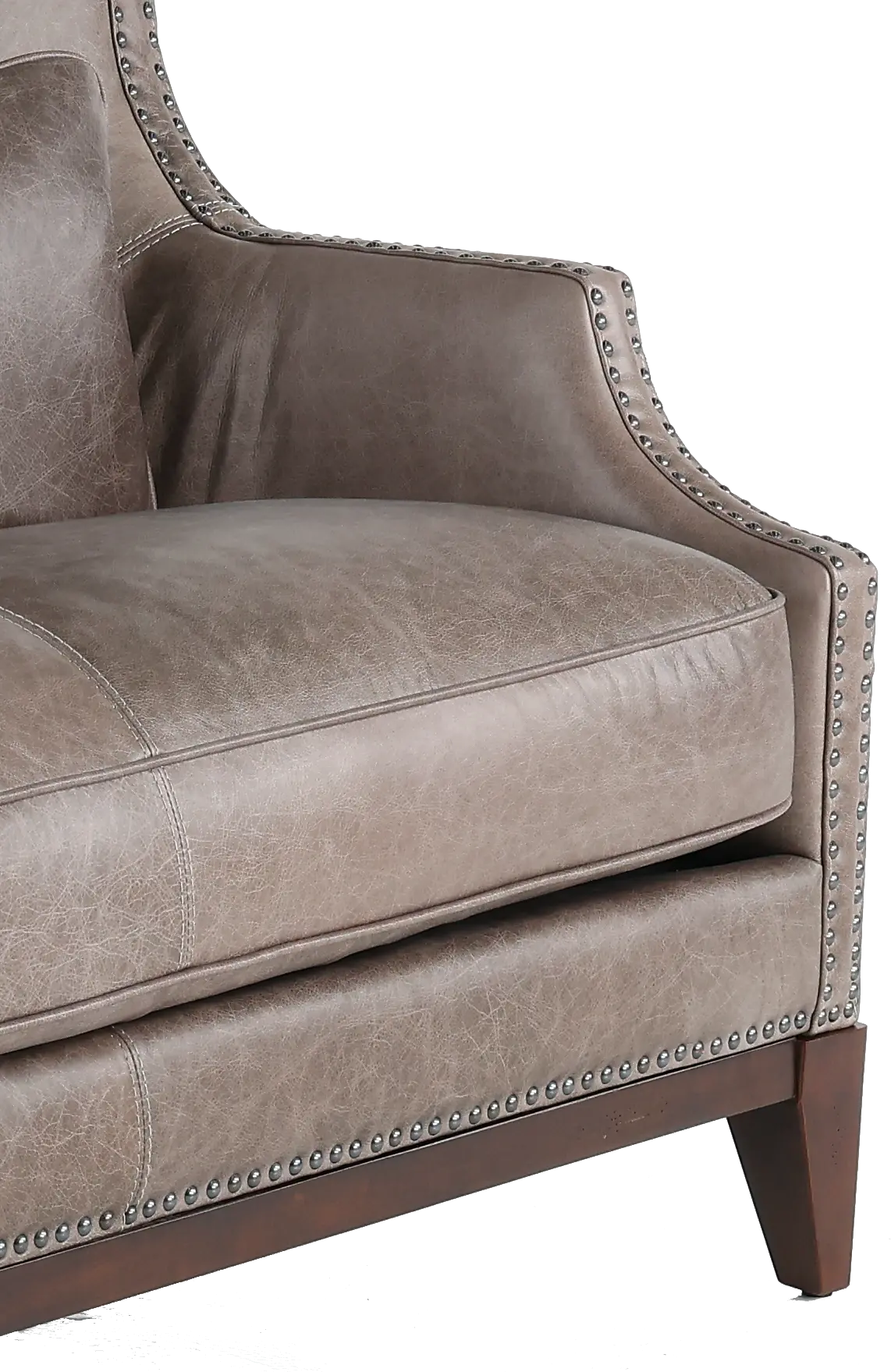 Havana Gray Leather Settee