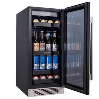 Ca'Lefort 15 in. 100 (12 oz.) Cans Beverage Cooler Refrigerator Soda Drink Mini Fridge Built-in or Freestanding Frost-Free CLF-BS15-HD