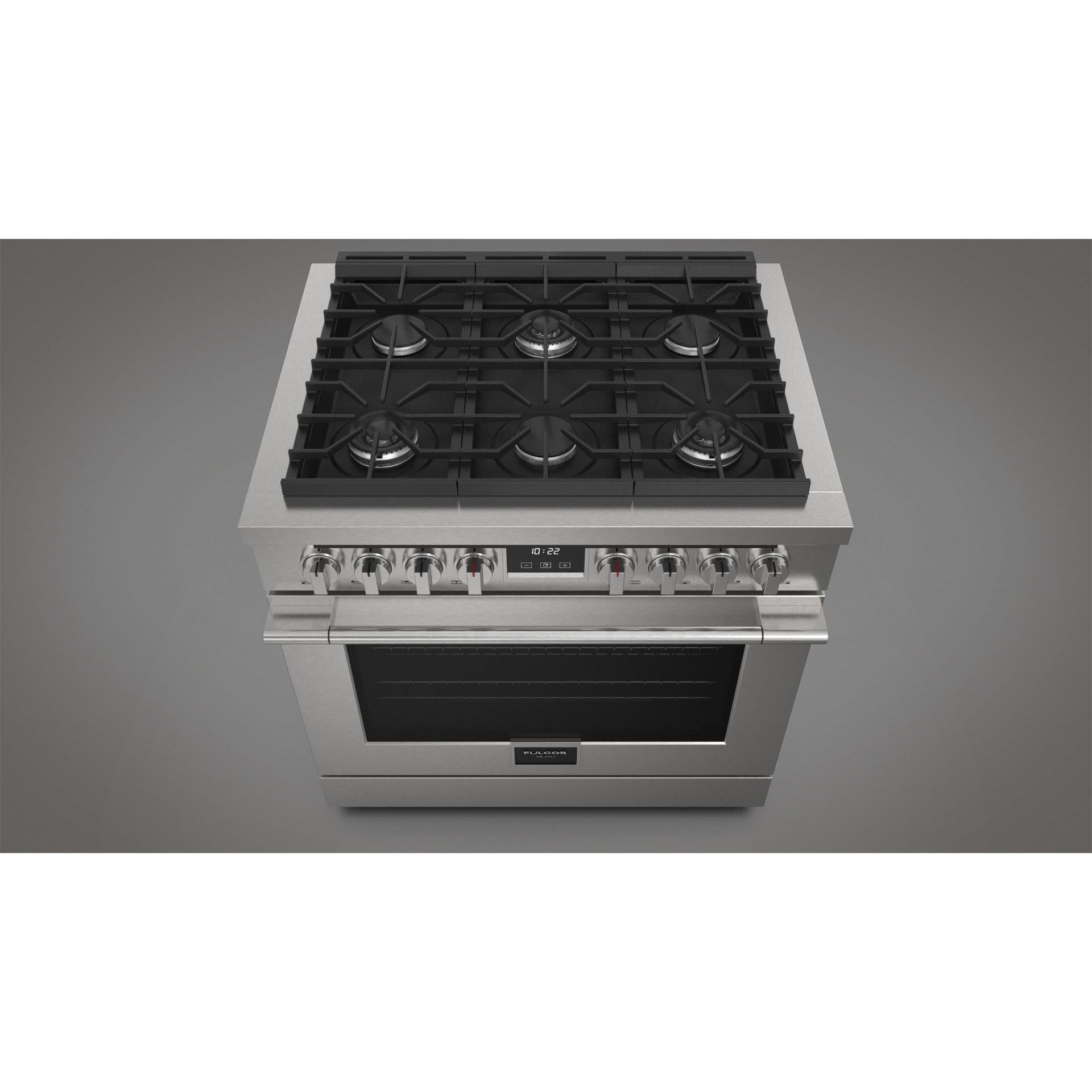 Fulgor Milano 36-inch Freestanding Gas Range with True European Convection Technology F4PGR366S2