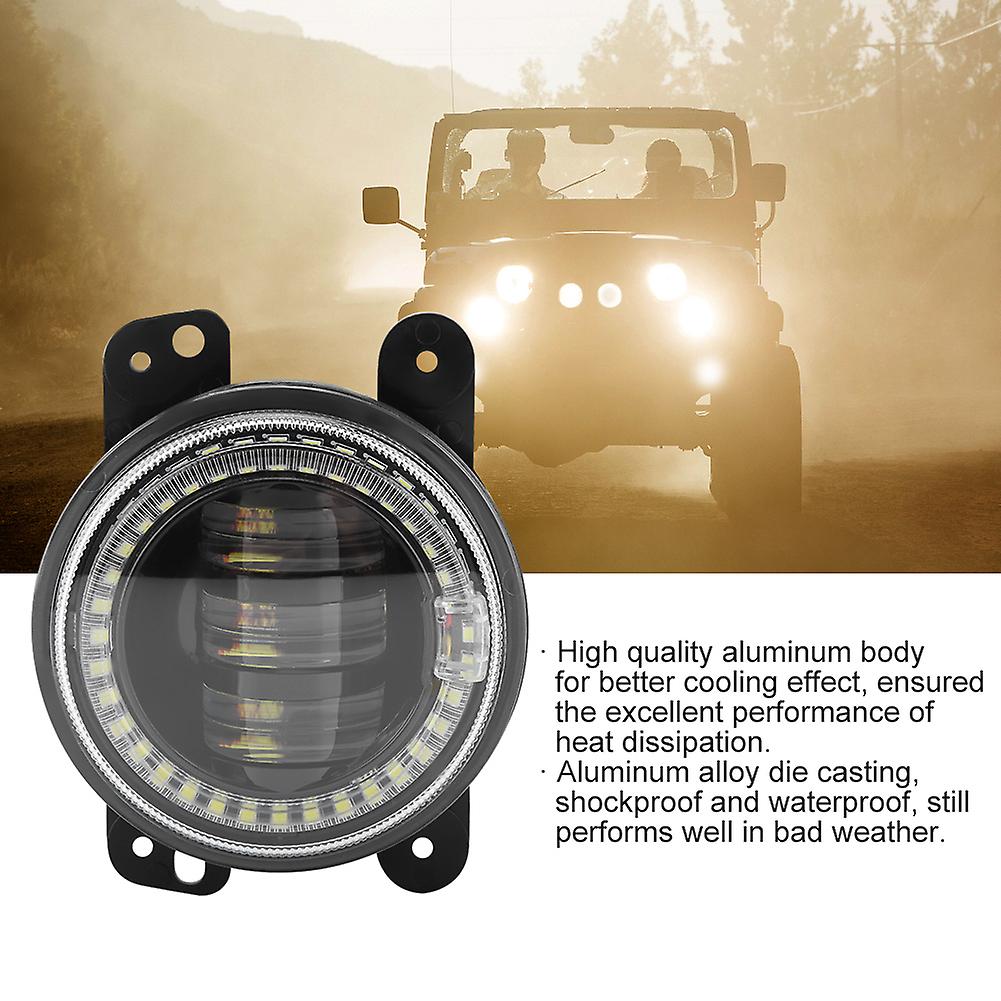 2pcs 4inch 30w Led Fog Light Drl Fit For Jeep Wrangler Lj Jk Tj Dodge