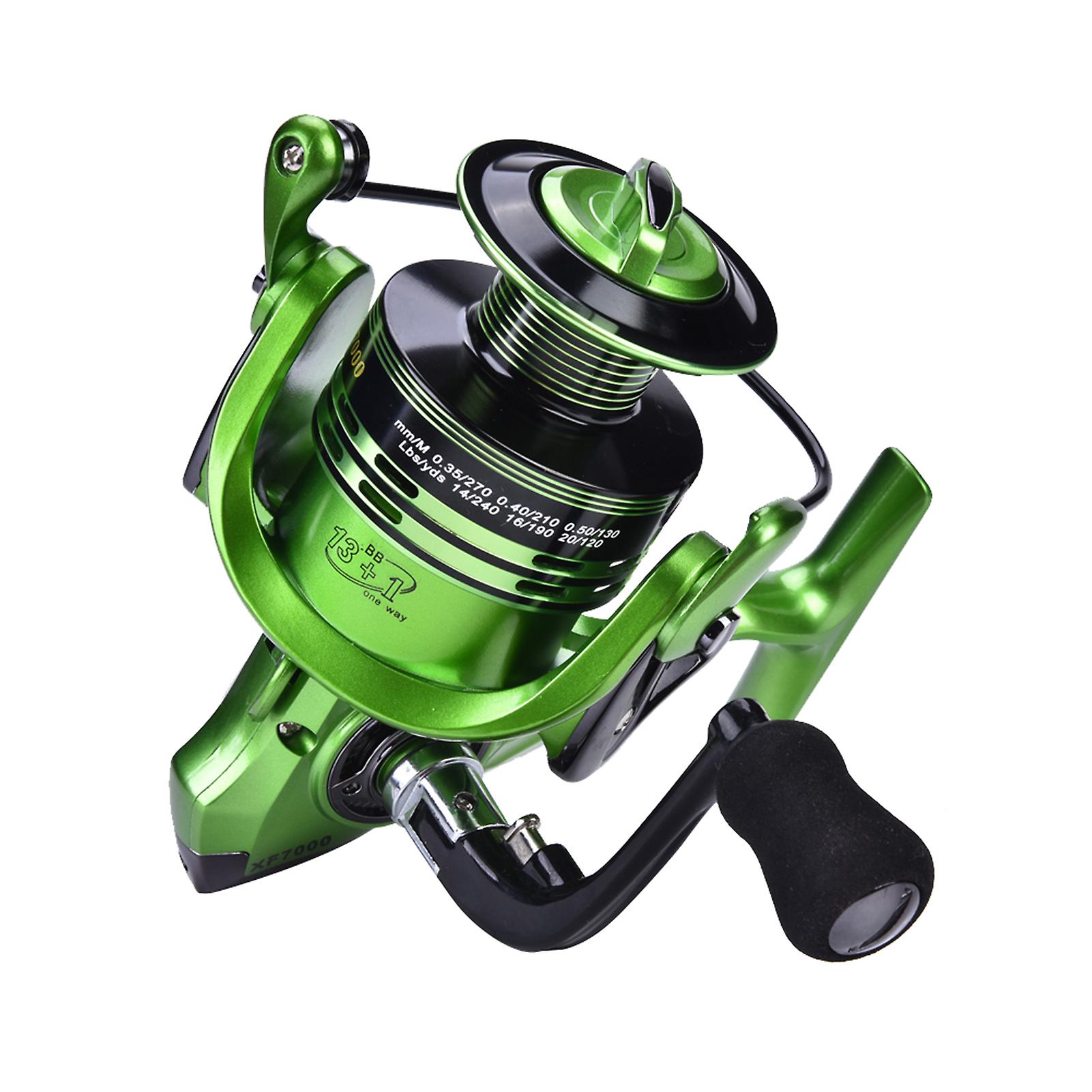 Salt Freshwater Metal Heavy Duty Lightweight Casting Spinning Fishing Reel Tackle (#7000)