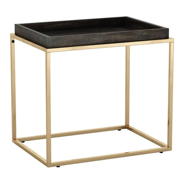 Jahre Side Table Black and Brass