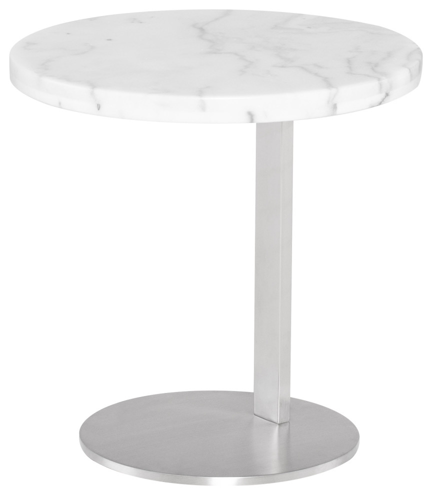 Alize Side Table  White   Contemporary   Side Tables And End Tables   by Kolibri Decor  Houzz