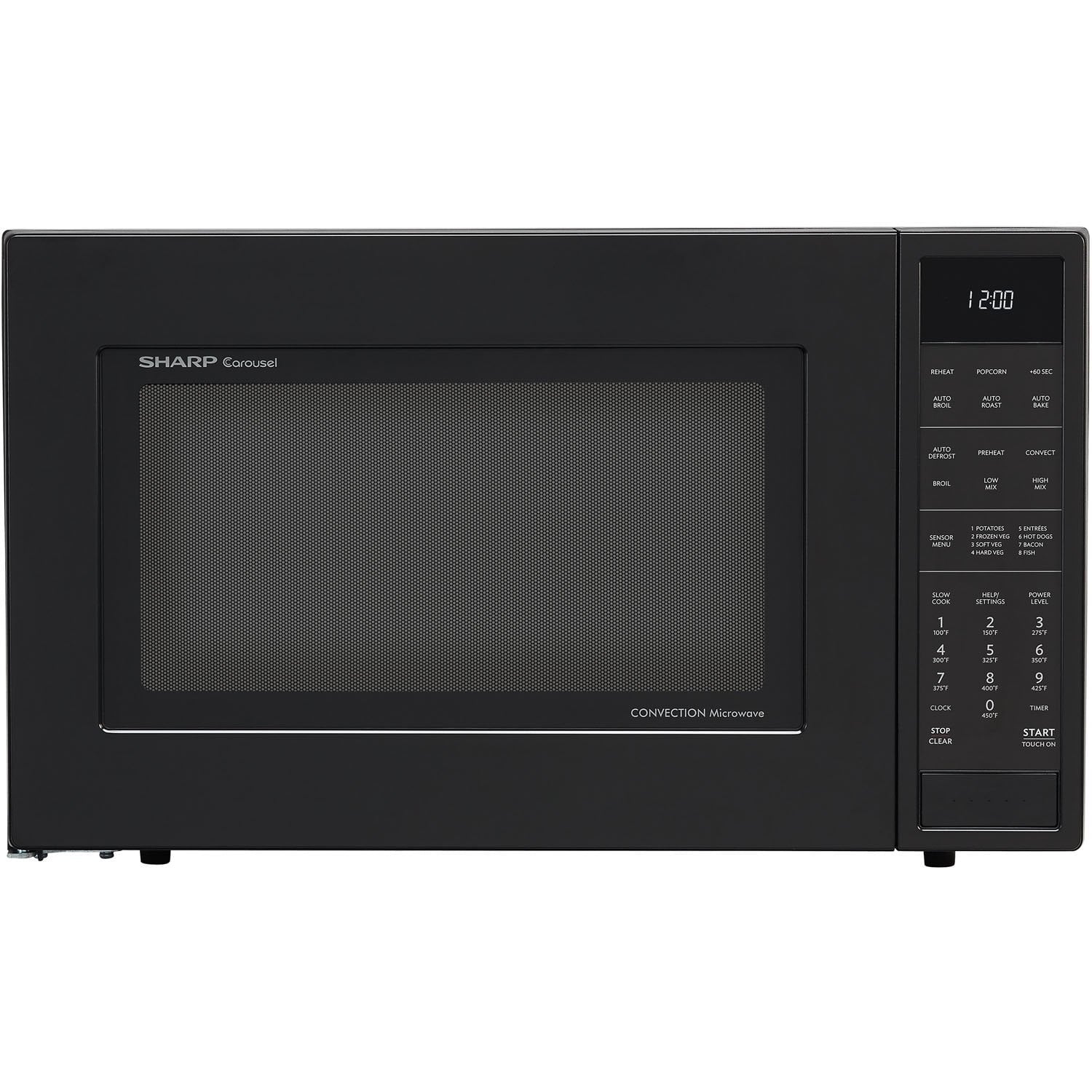 Restored Sharp SMC1585BB 1.5 CF 900W Matte Black Carousel Convection Microwave Oven (Refurbished)