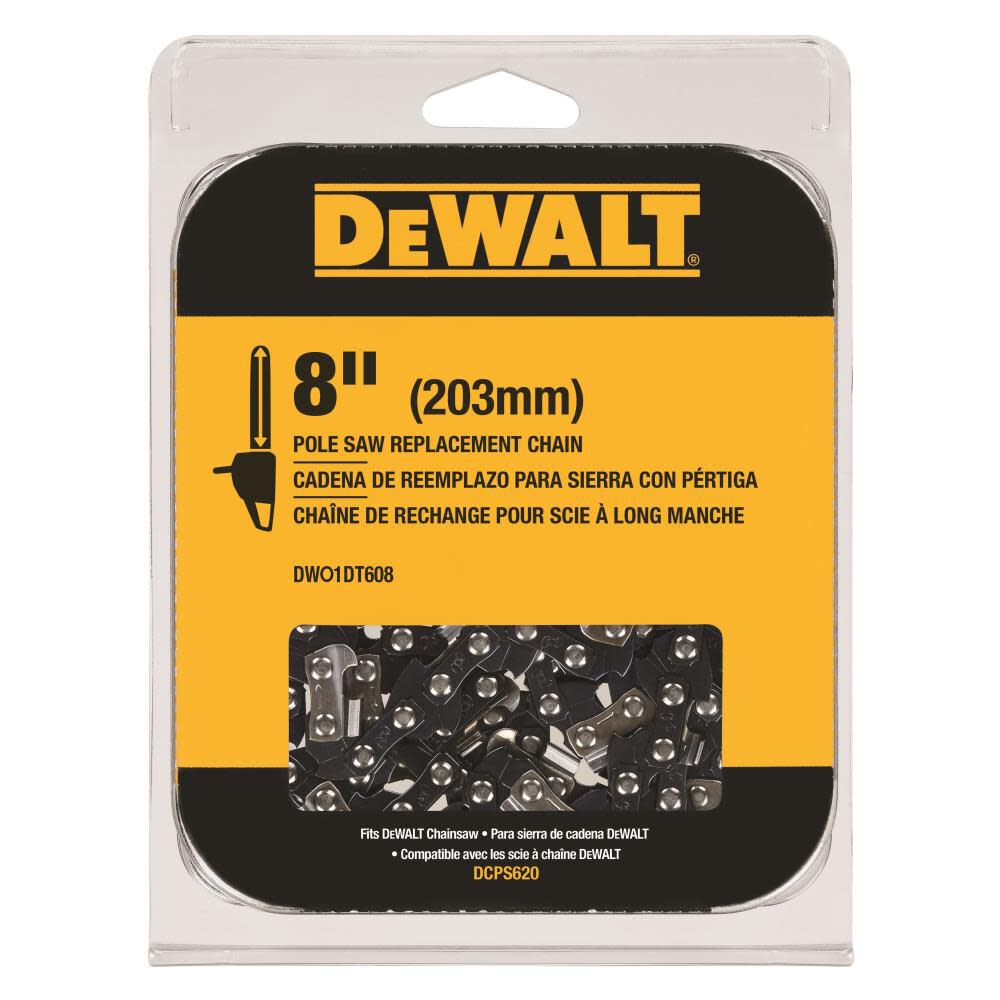 DEWALT 20V MAX 8" Pole Saw Kit with Extra 8" Chain DCPS620M1DWO1DT608 from DEWALT