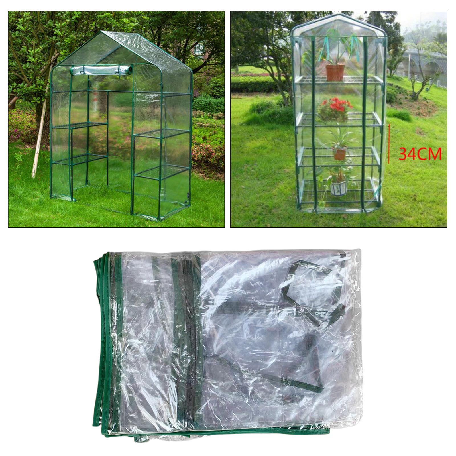 Transparent PVC Cover Replacement for Mini Greenhouse Gardening Flowerpot Outdoor Portable