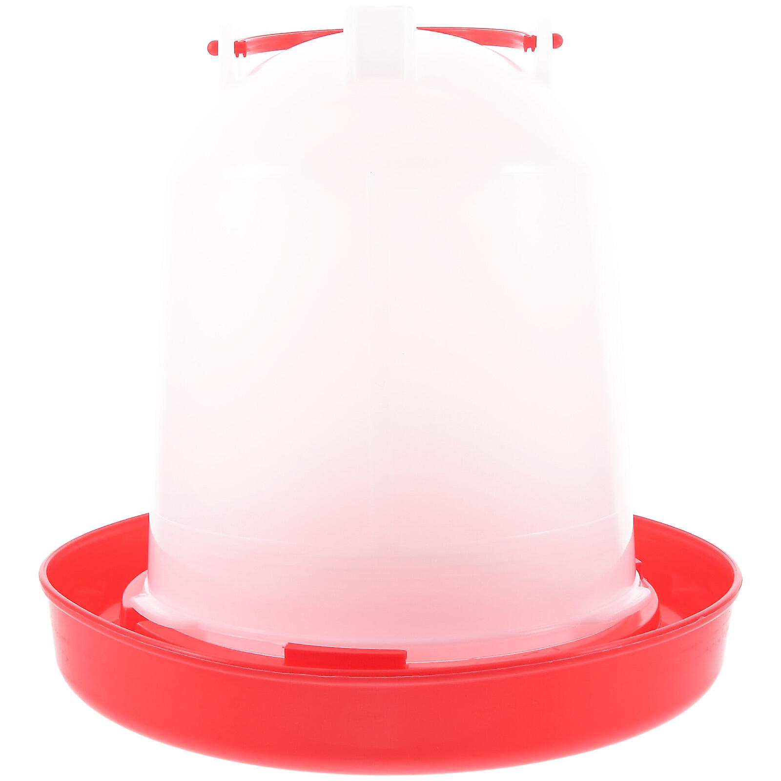 1pc Thickened Plastic Poultry Automatic Waterer Househlod Pet Birds Drinker Water Feeding Dispenser For Home Farm Shop (5l)