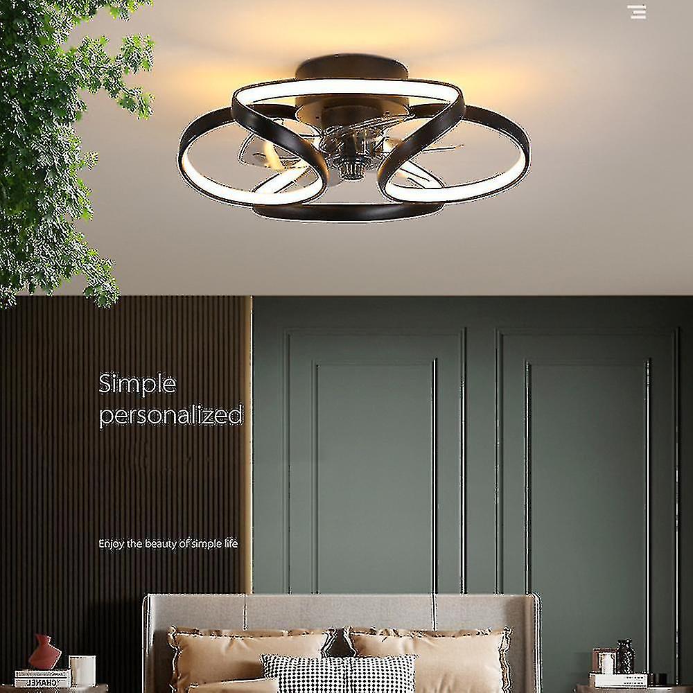 45cm Ceiling Fan Light Stepless Dimming Led45w Black