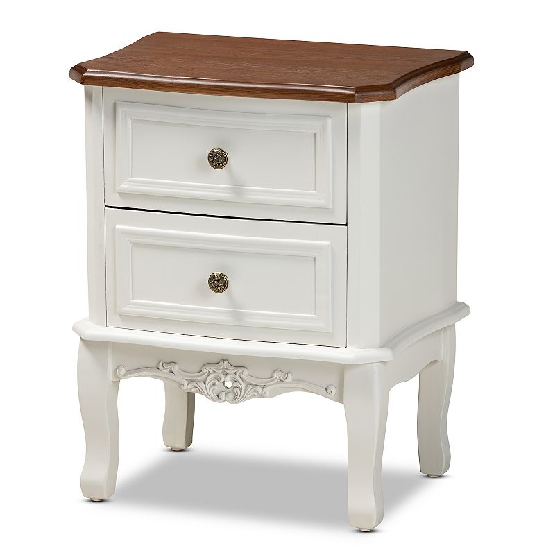 Baxton Studio Darlene White Nightstand