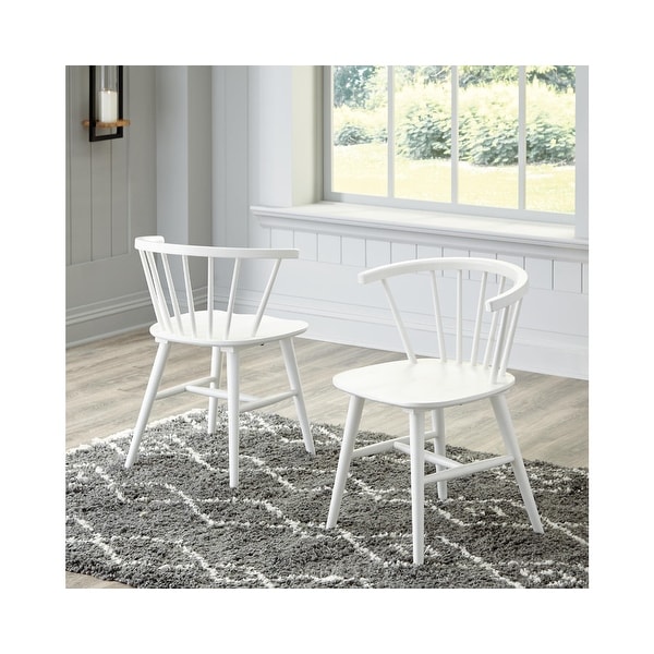 Signature Design by Ashley Grannen White Solid Wood Dining Chairs (Set of 2) - 22