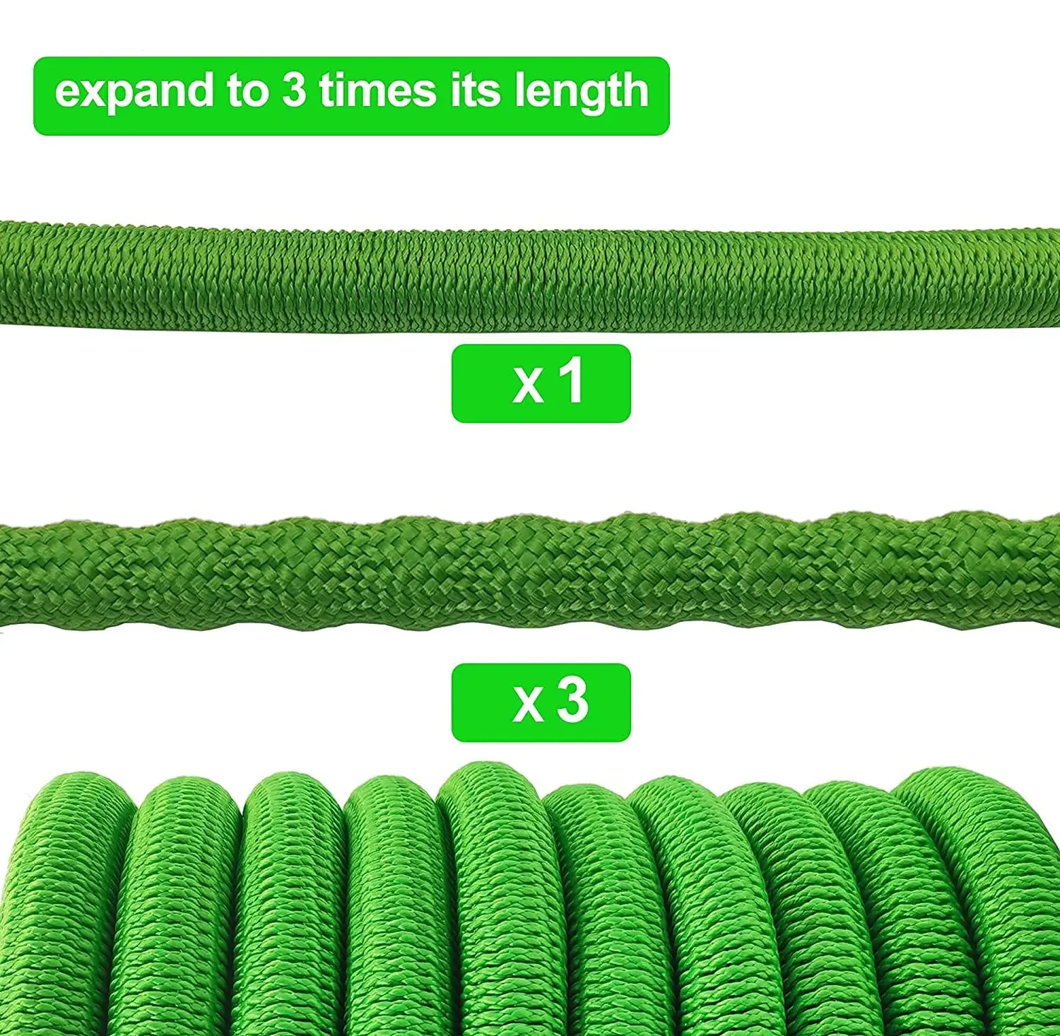 Garden Supplies Extendable Garden Hose 3 Layer Durable Latex  50 ft 100 ft 150 ft Shower Head Pet Shower Hose