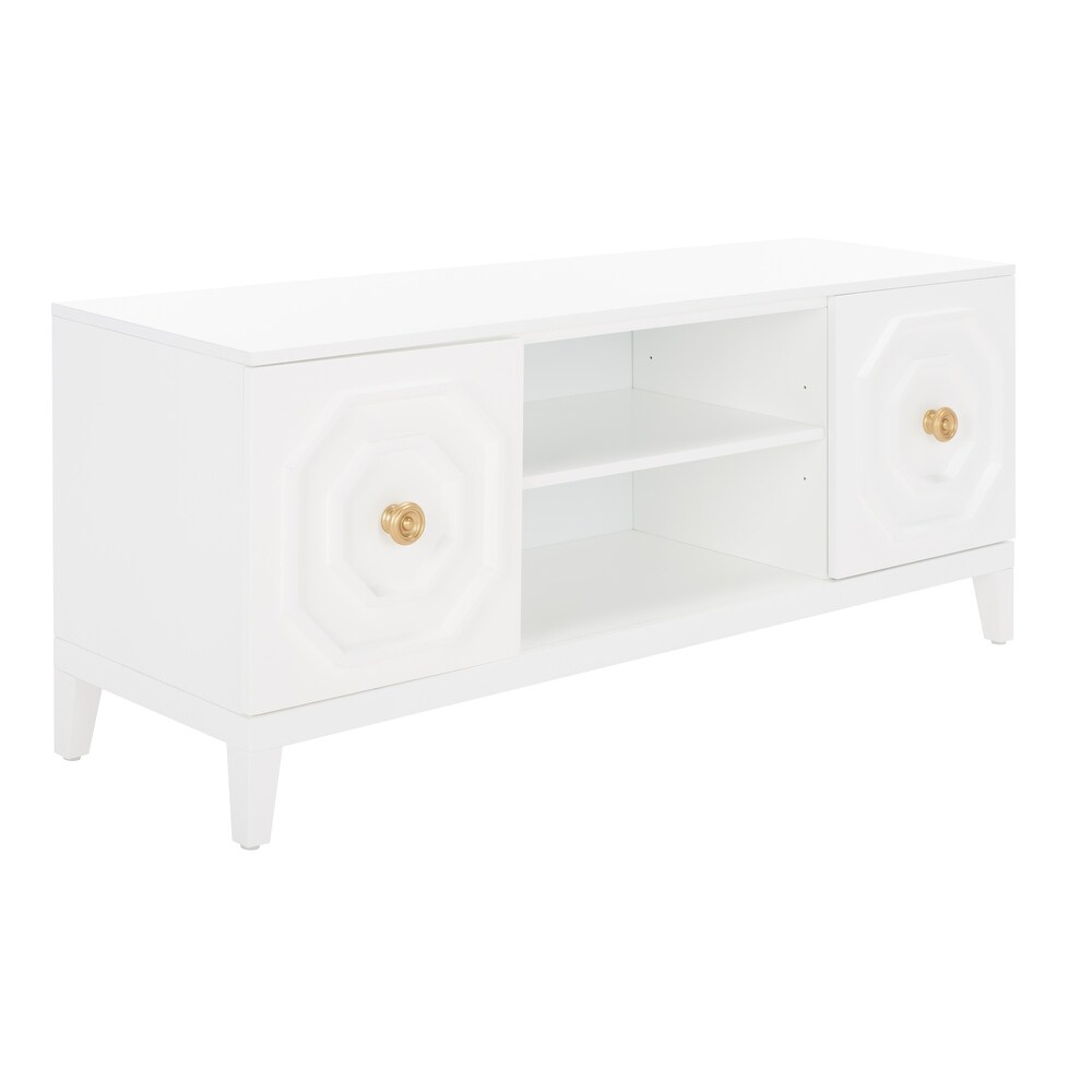 SAFAVIEH Home Collection Riya 2 Door Single Shelf Media Stand   54\