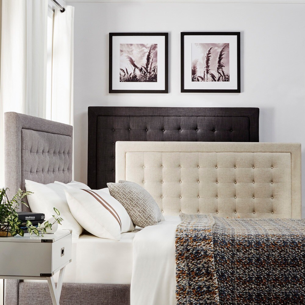 Bellevista Square Button tufted Upholstered Bed by iNSPIRE Q Bold