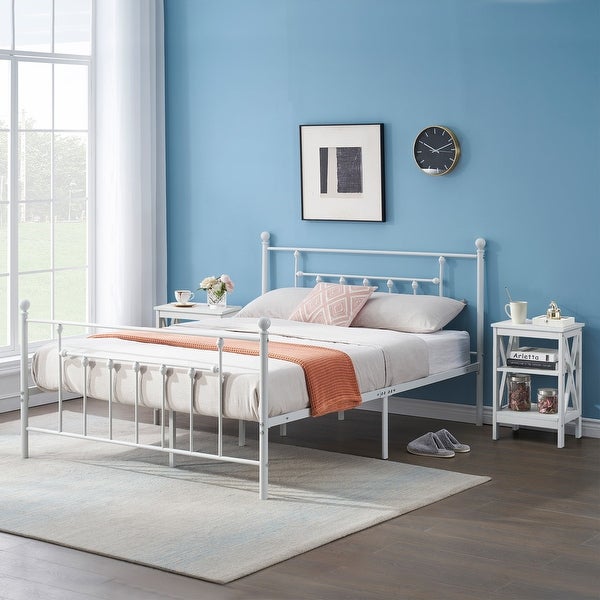 Taomika 3-pieces White Bed and Nightstand Sets - - 35026067