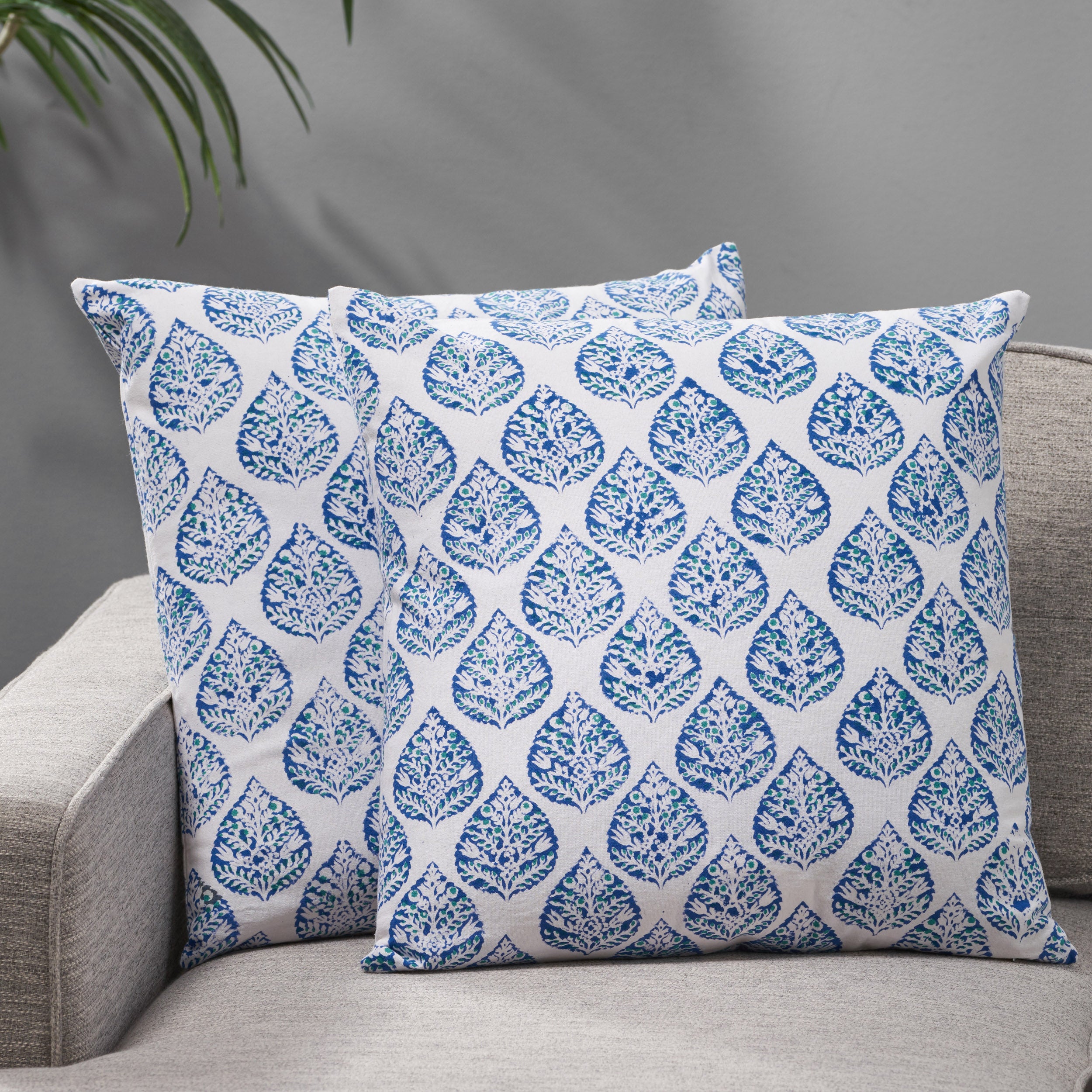 Sihaam Modern Fabric Throw Pillow (Set of 2)