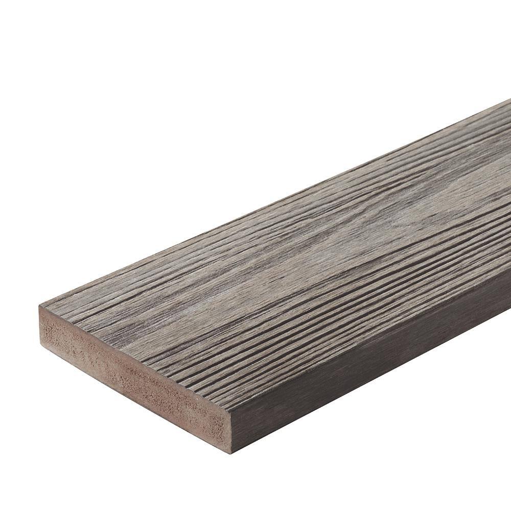 FORTRESS Apex 1 in. x 6 in. x 8 ft. Alaskan Driftwood Grey PVC Square Deck Boards (2-Pack) 252060823