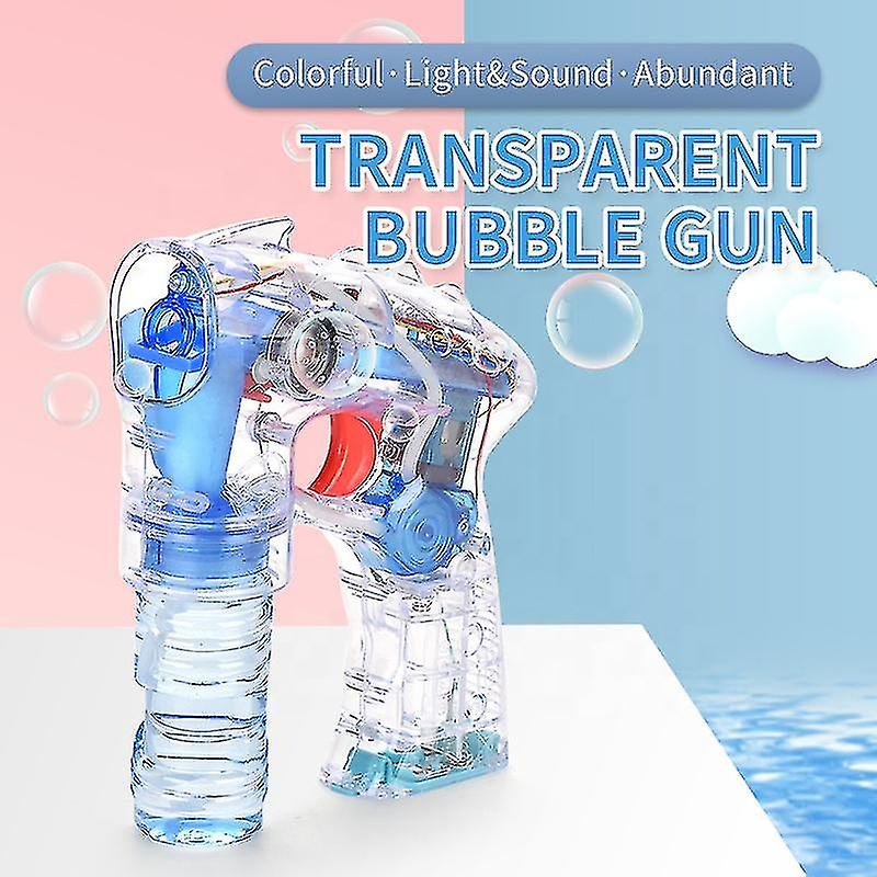 Children's Outdoor Play Bubbles Machine Blower Summer Party Soap Transparent Bubble Gun Toy