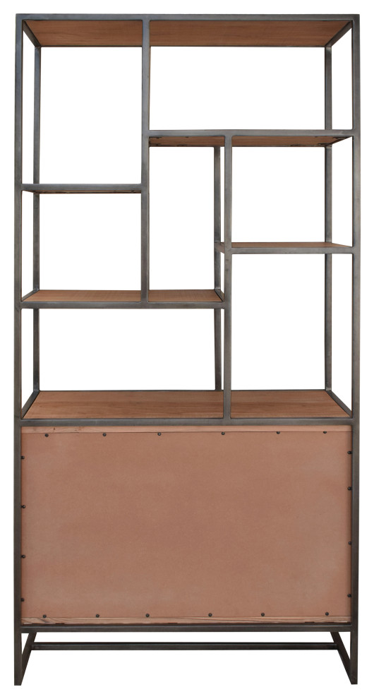 Elk Home Briscoe Bookcase  ampShelf H0805 7438  Natural Stain   Industrial   Bookcases   by ELK Group International  Houzz