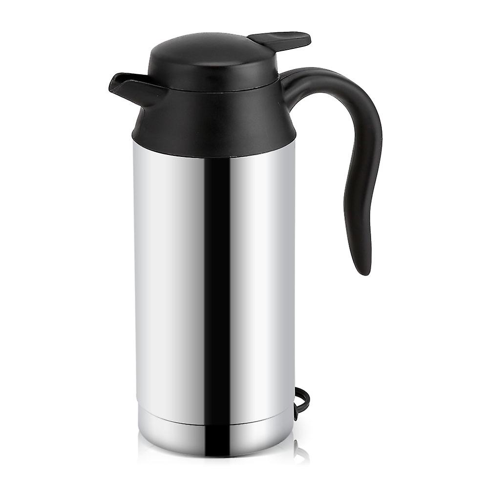 12V 750ml Stainless Steel Electric Car Kettle Heating Cup Coffee Mug Travel Water Bottle