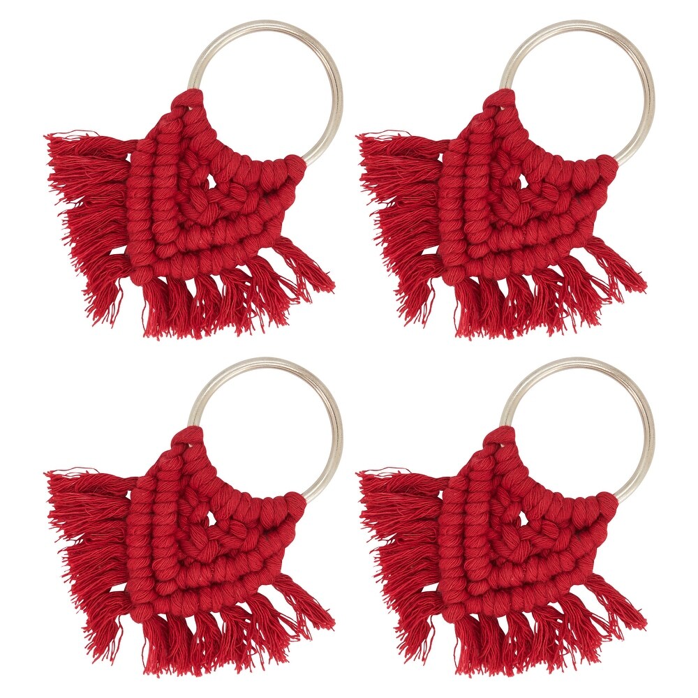 Napkin Rings With Braided Design (Set of 4)