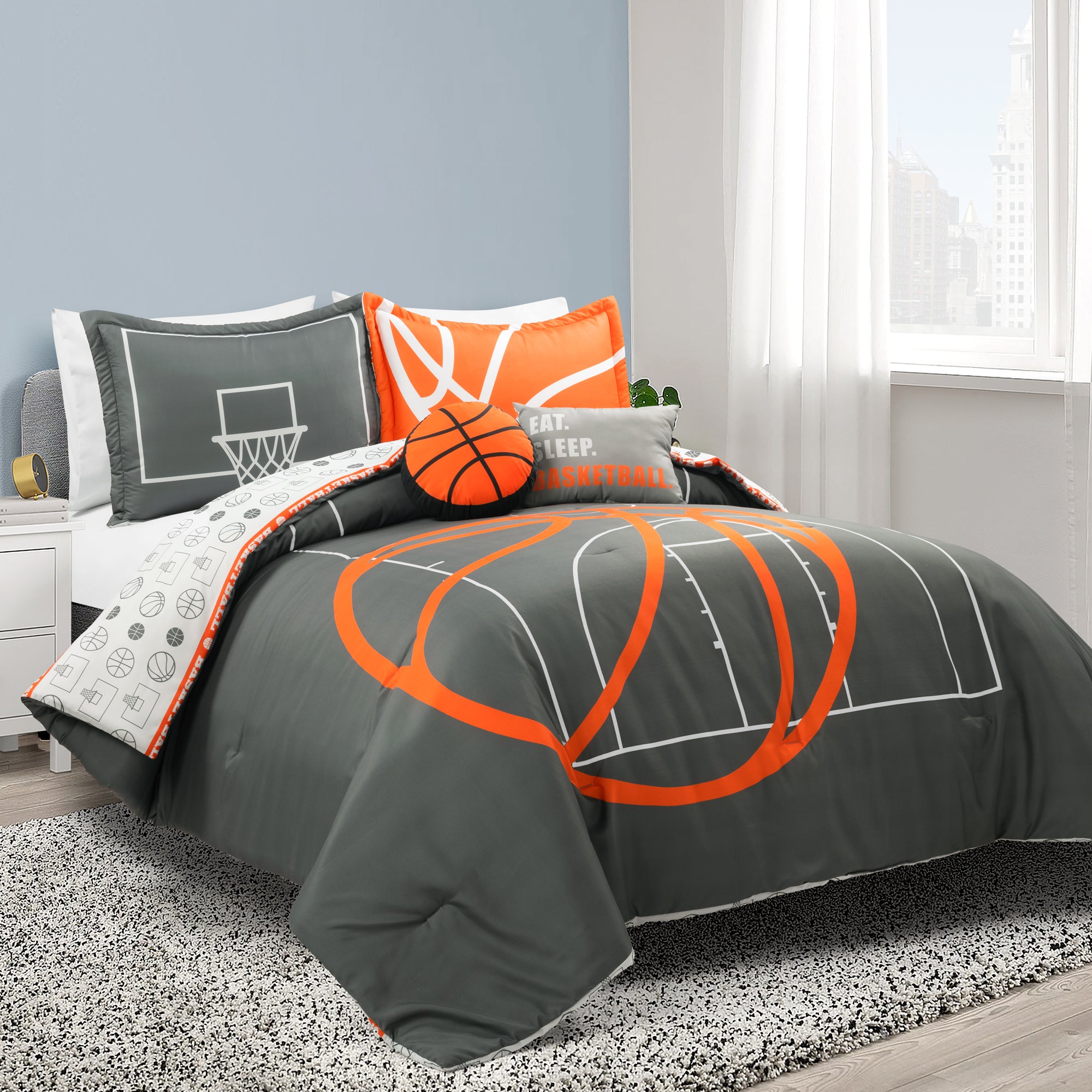 Basketball Game Reversible Comforter Set