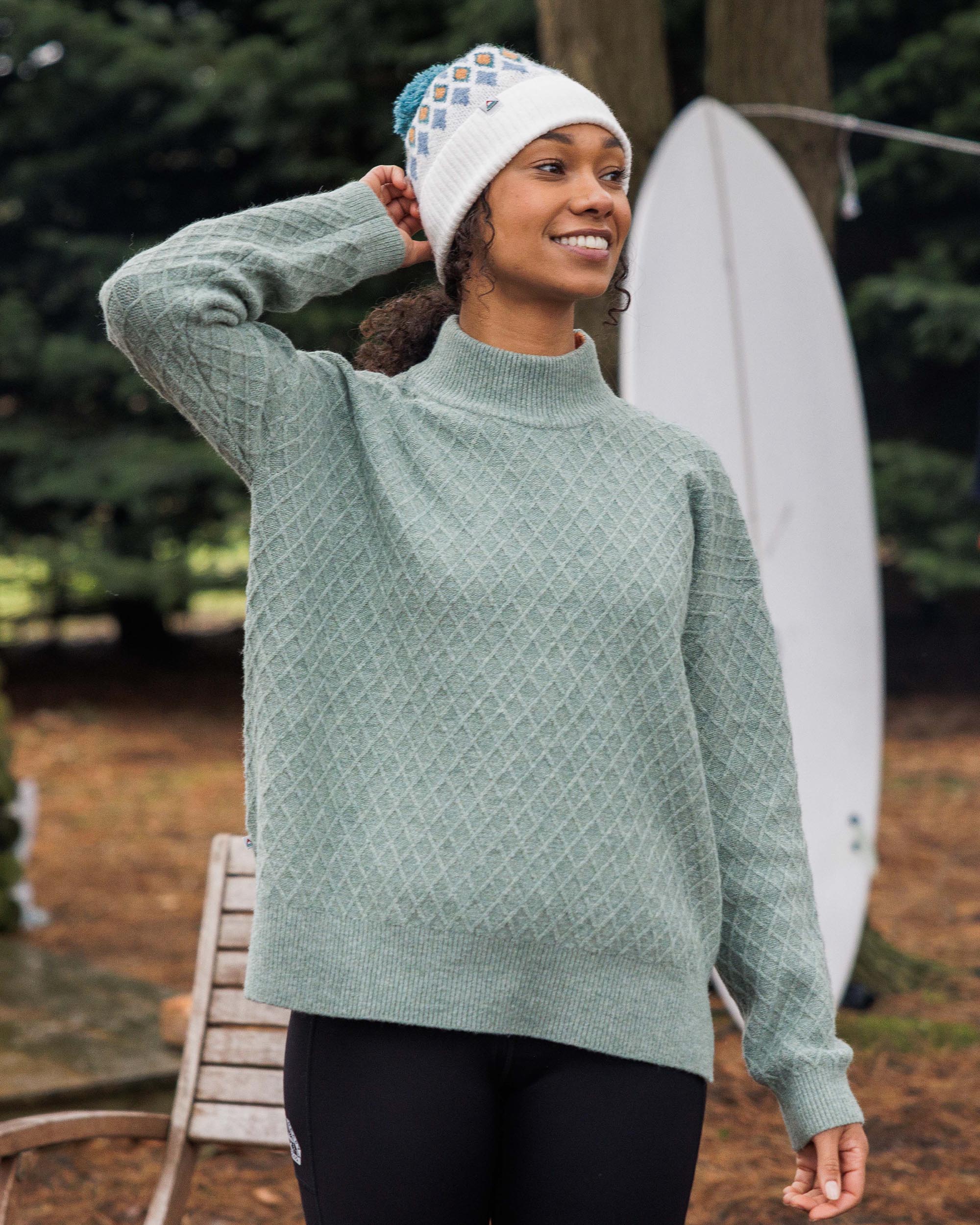 Hinterland Recycled Knitted Jumper - Pistachio