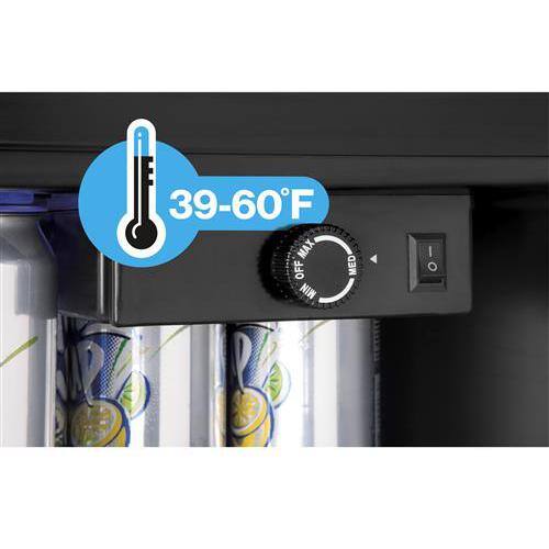 Haier 20.5 in. 150 (12 oz.) Can Beverage Cooler HEBF100BXS