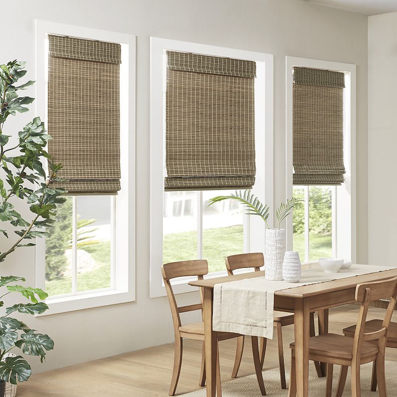 Madison Park Lyndon Bamboo Light Filtering Cordless Roman Shade