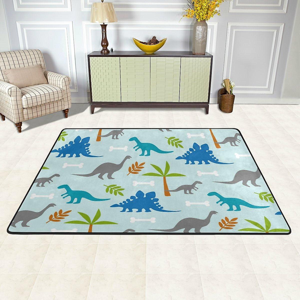 Colourlife Lightweight Carpet Mats Area Soft Rugs Floor Mat Doormat Decoration For Rooms Entrance 36 X 24 Inches Dinosaurs