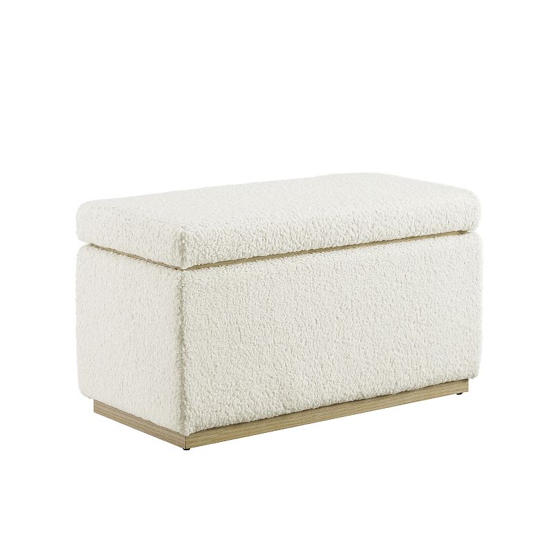 Linon Blanche Rectangle Storage Ottoman