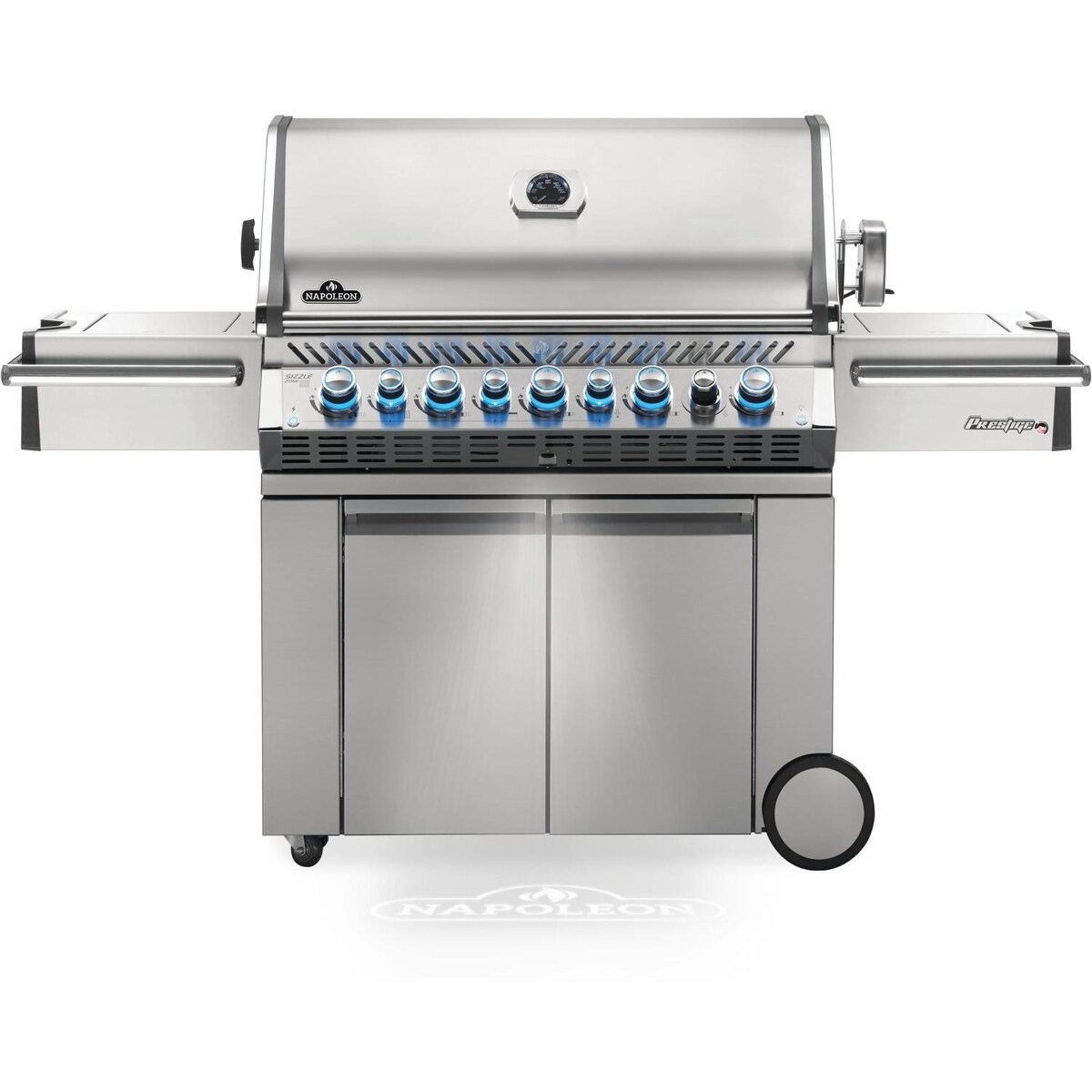 Napoleon Prestige PRO 665 Propane Gas Grill with Infrared Rear Burner and Infrared Side Burner and Rotisserie Kit