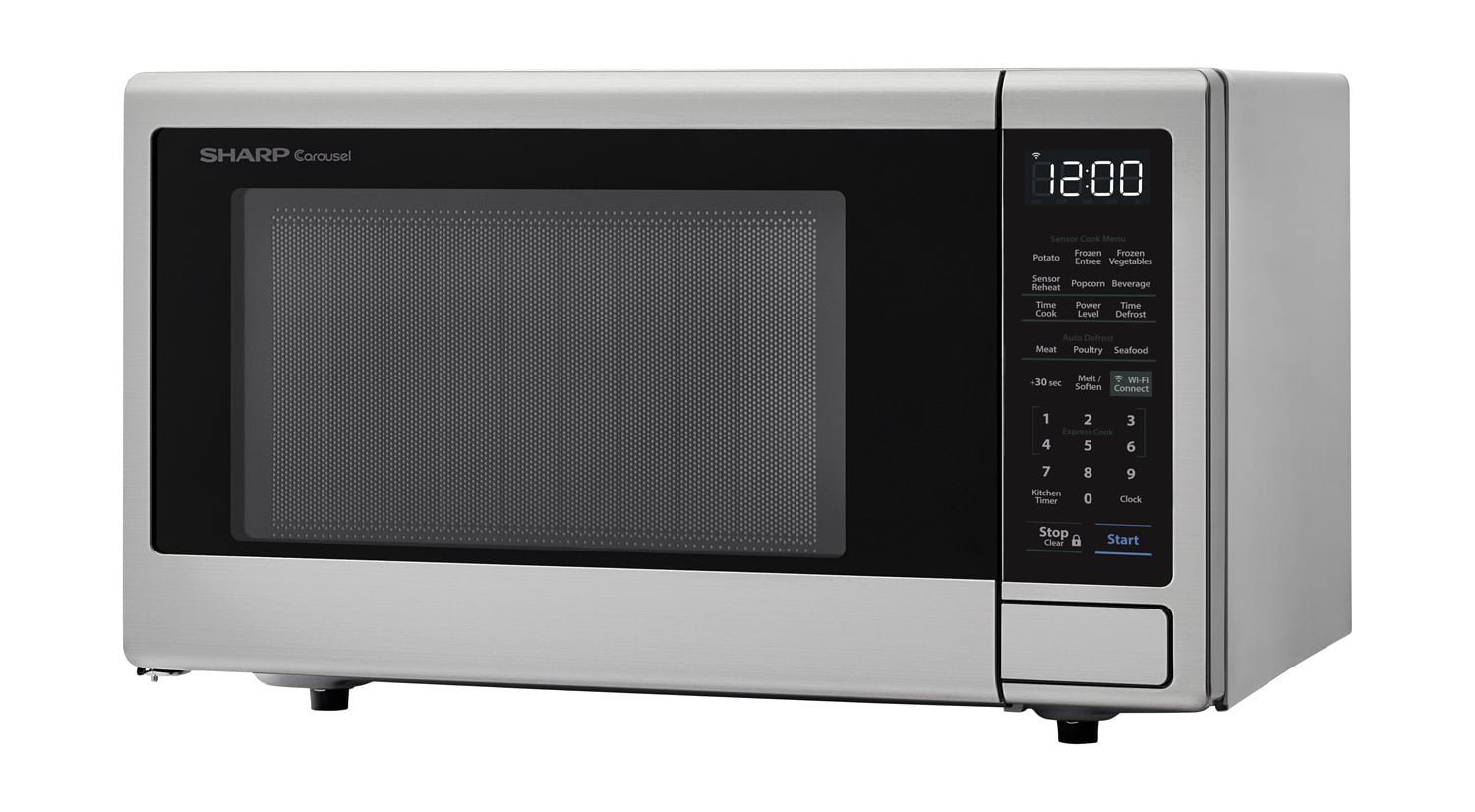 Sharp 1.4-Cu. Ft. Countertop Microwave with Alexa-Enabled Controls, Stainless Steel