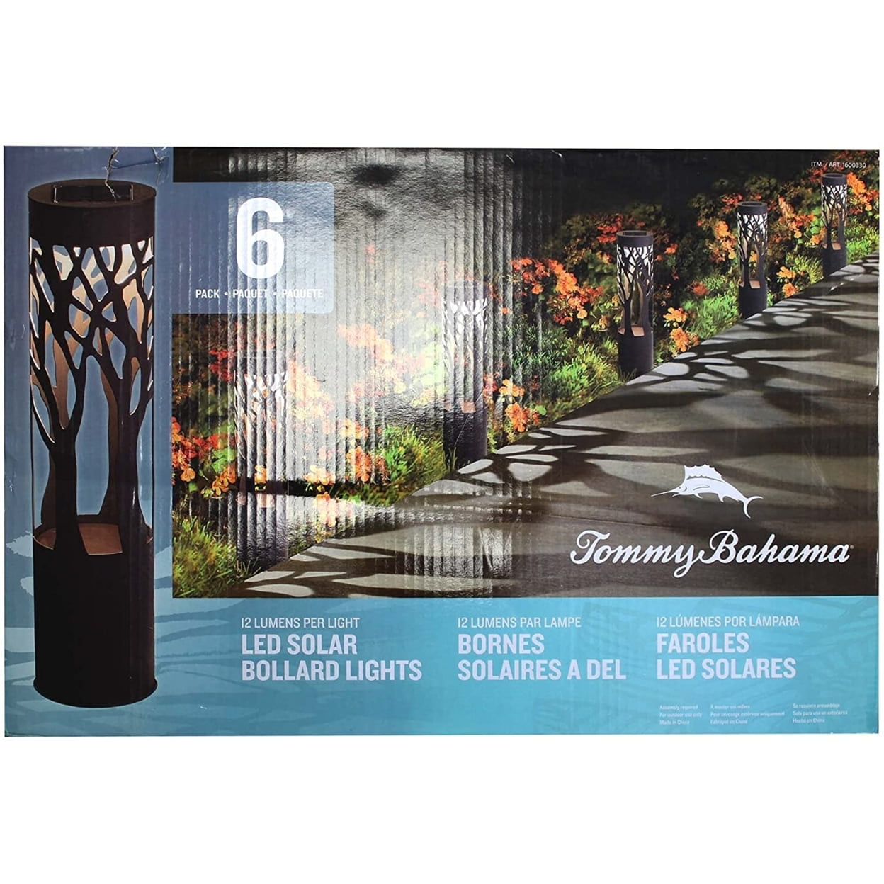 Tommy Bahama Solar Pathway Bollard Lights, 6 Count