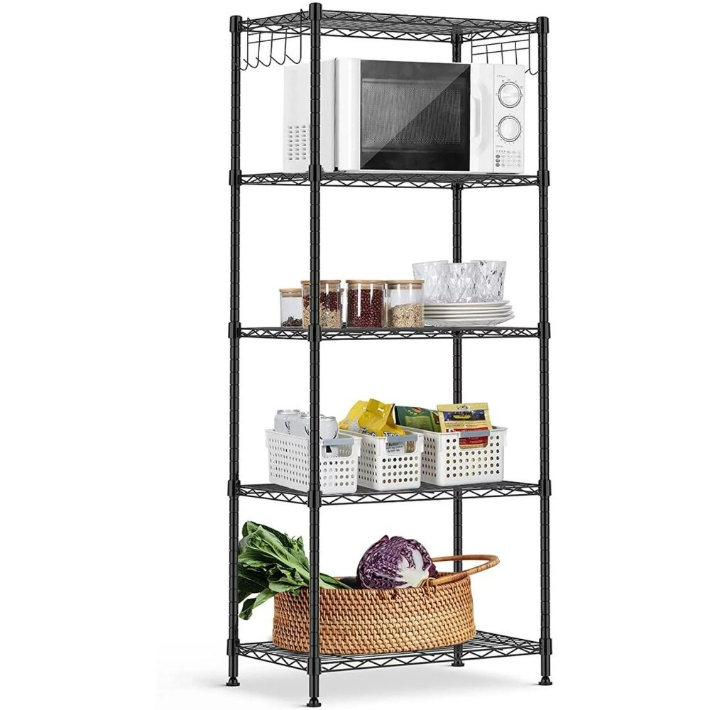 5 Tier Heavy Duty Adjustable Wire Shelving