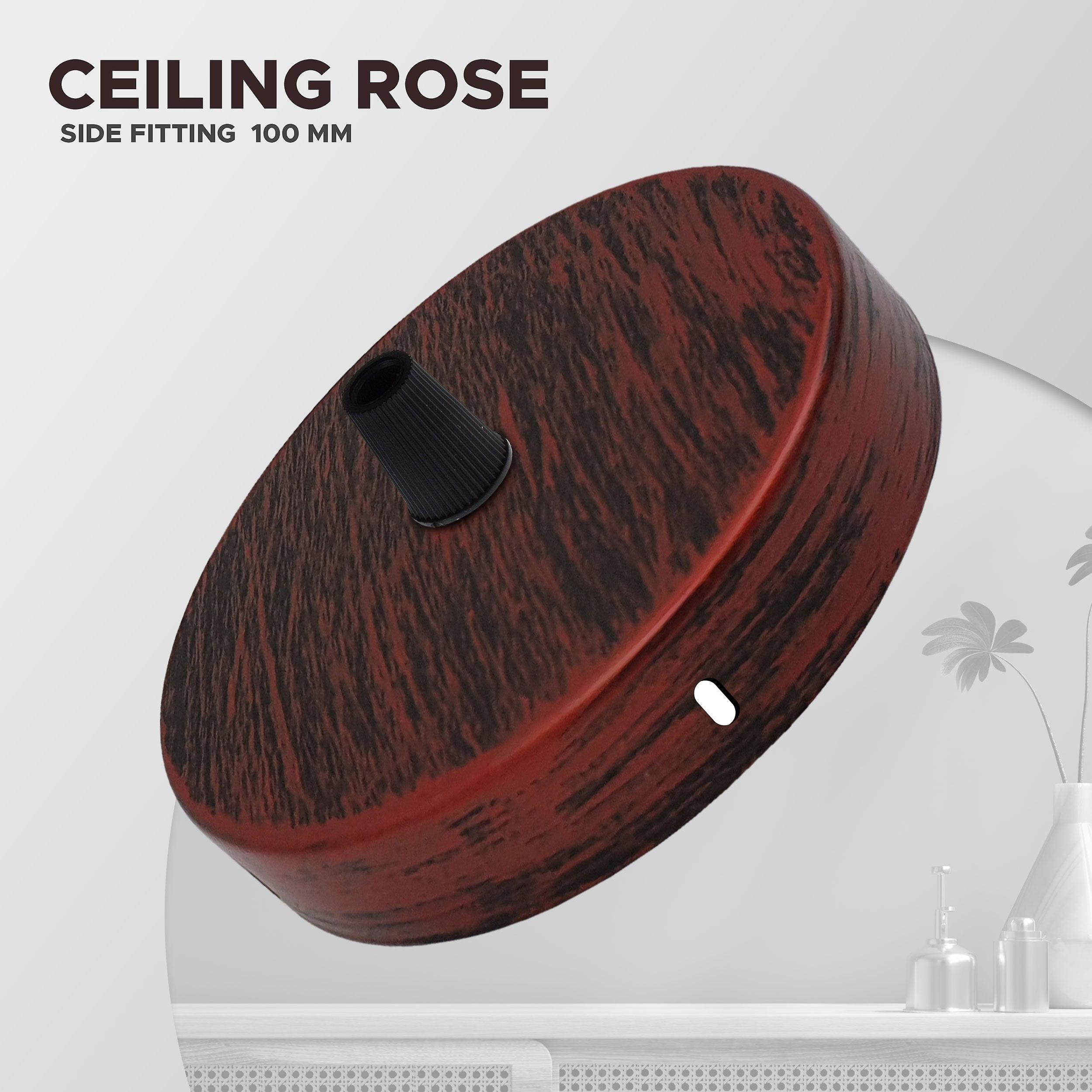 Rustic red ceiling rose pendant light fitting~1071