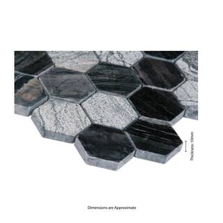 MSI Henley  Hexagon 12 in. x 12 in. Textured Marble Floor and Wall Mosaic Tile (1 sq. ft.  each) HENLEY-2HEX