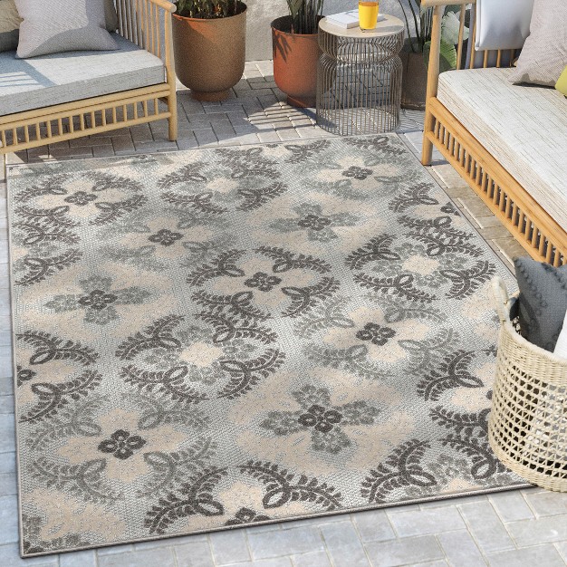 Well Woven Loewy Mediterranean Medallion Indoor Outdoorhigh low Pile Area Rug