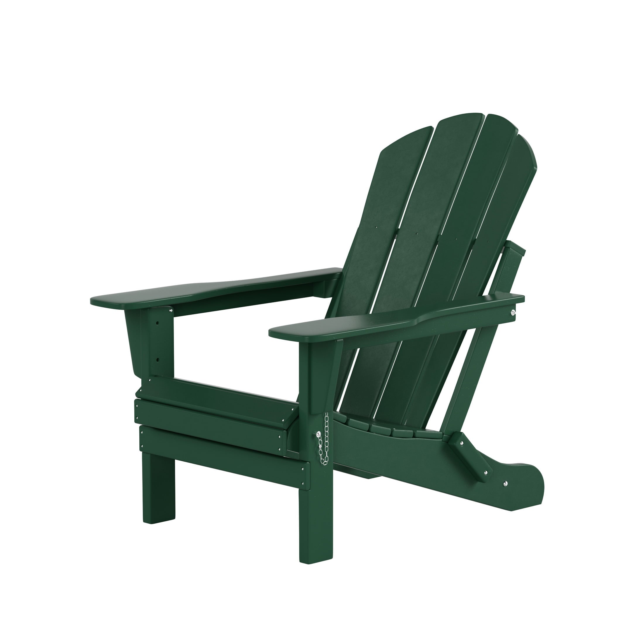 WestinTrends Outdoor Adirondack Chair, Plastic Fire Pit Chair, Weather Resistant Folding Patio Lawn Chair for Outside Deck Garden Backyard Balcony, Dark Green