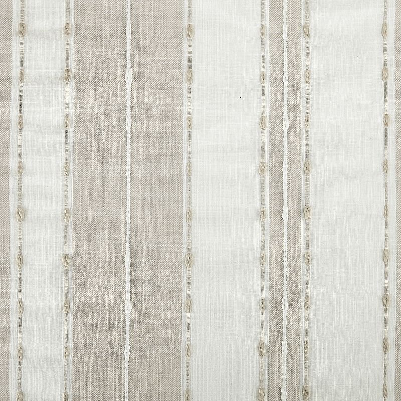 Archaeo Slub Stripe Semi-Sheer Rod Pocket Curtain Panel