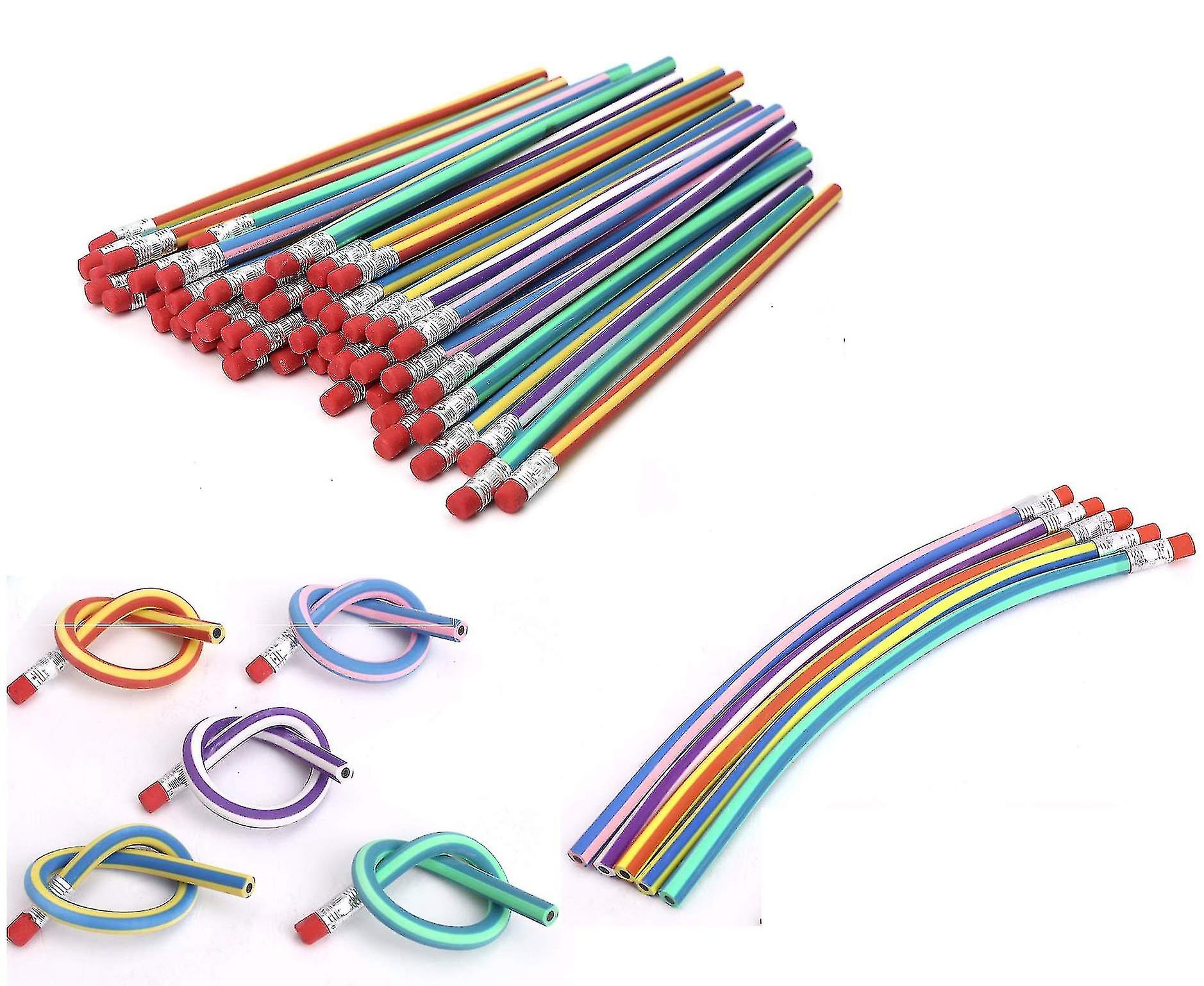 30 Pcs Soft Flexible Bendy Pencils Magic Bend Kids Children School Fun Equipmen