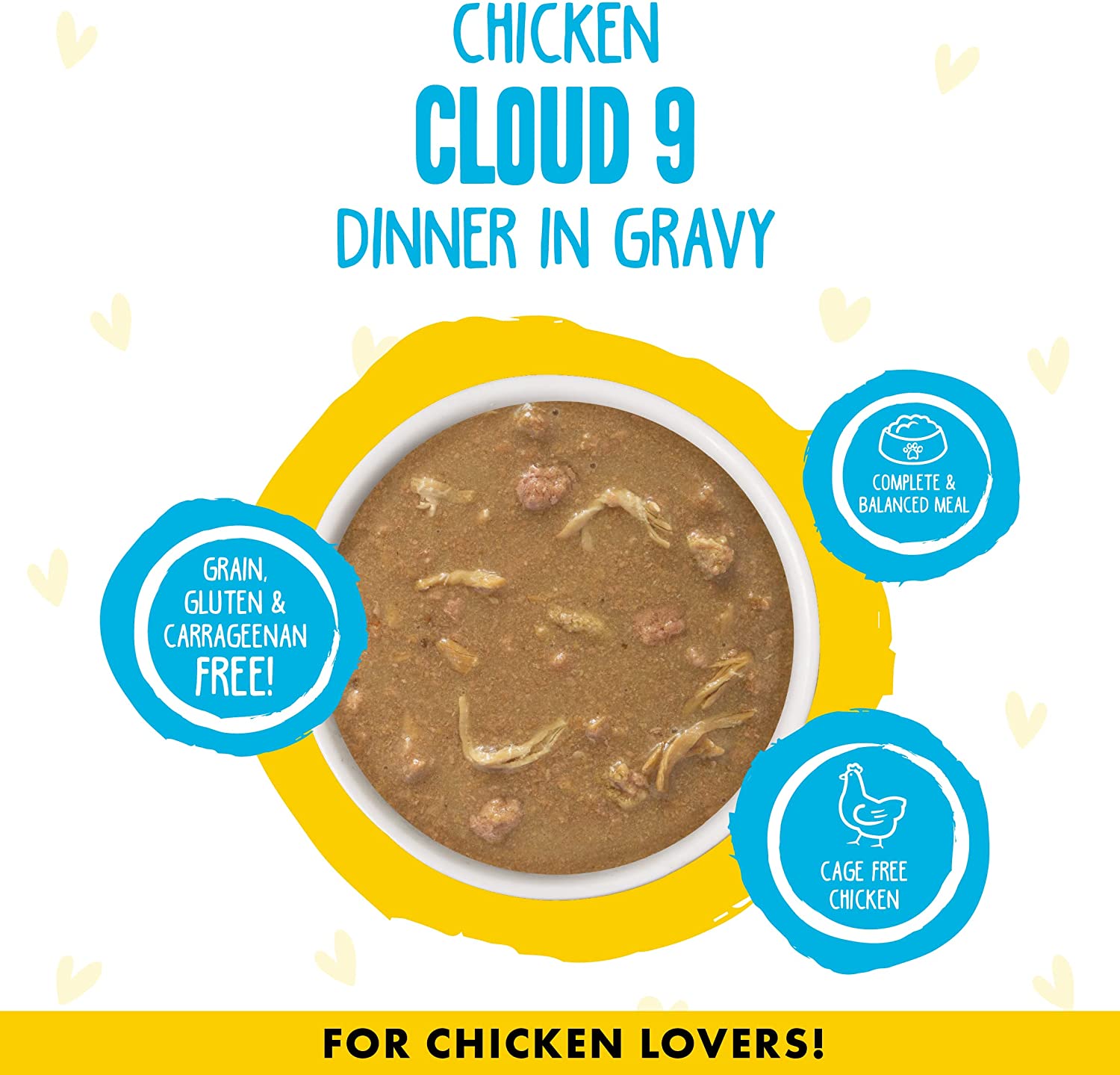 Weruva Wet Cat Food B.F.F. OMG - Best Feline Friend Oh My Gravy!， Chicken Cloud 9 with Chicken in Gravy， 5.5oz Can (Pack of 8)