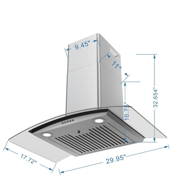 30 inch Wall Mounted Stainless Steel Range Hood