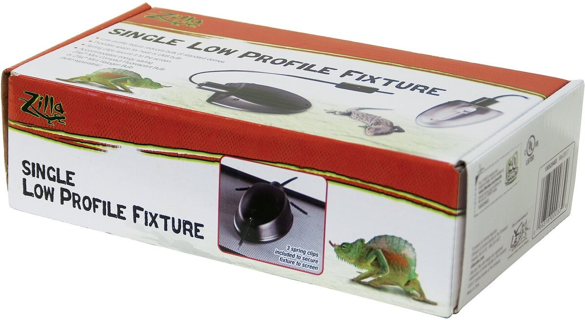 Zilla Fixture Low Profile Single G9 Reptile Terrarium Lamp Fixture